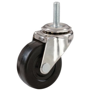 Shepherd Hardware 9344 Swivel Caster, 2 in Dia Wheel, Rubber Wheel, 80 lb