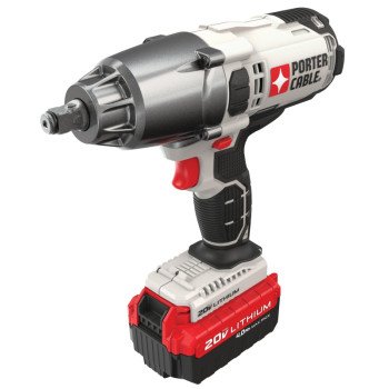 Porter-Cable PCC740LA Impact Wrench, Battery Included, 20 V, 4 Ah, 1/2 in Drive, 2500 ipm, 1700 rpm Speed