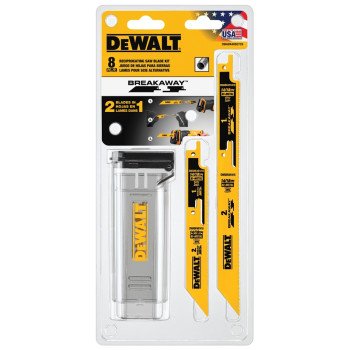 DEWALT BREAKAWAY Series DWABK48SETCS Reciprocating Saw Blade Set, 8-Piece, Bi-Metal