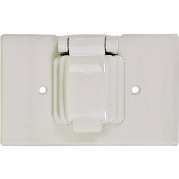 Eaton Wiring Devices S1961W-SP Cover, 4-9/16 in L, 2-7/8 in W, Thermoplastic, White