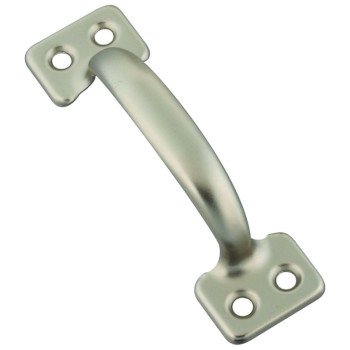 National Hardware N325-563 Sash Lift, 4 in L Handle, Steel, Satin Nickel