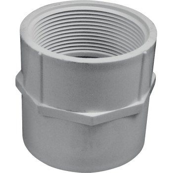 IPEX 435564 Pipe Adapter, 2 in, Socket x FPT, PVC, White, SCH 40 Schedule, 150 psi Pressure