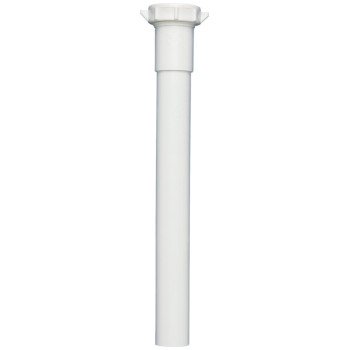 Plumb Pak PP20944 Pipe Extension Tube, 1-1/4 in, 6 in L, Slip-Joint, PVC, White