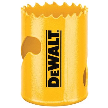 DeWALT DAH180028 Hole Saw, 1-3/4 in Dia, 1-3/4 in D Cutting, 5/8-18 Arbor, 4/5 TPI, HSS Cutting Edge