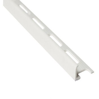 Shur-Trim ET1036WHT08 Tile Edge, 8 ft L, 7/8 in W, Vinyl, White