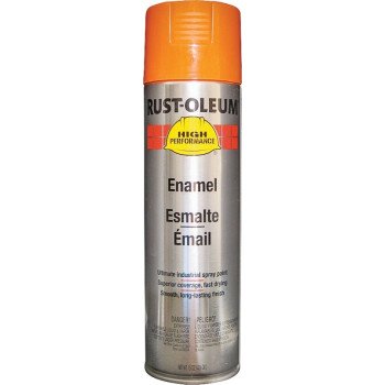 Rust-Oleum V2155838 Enamel Spray Paint, Gloss, Safety Orange, 15 oz, Can