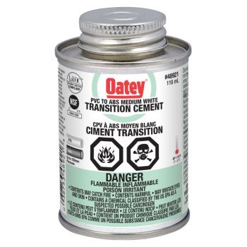 Oatey 31532 Transition Cement, Liquid, White, 118 mL