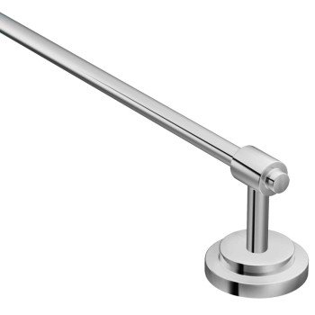 Moen DN0718CH Towel Bar, 18 in L Rod, Aluminum, Chrome, Surface Mounting