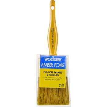 Wooster 1123-2-1/2 Paint Brush, 2-1/2 in W, 2-7/16 in L Bristle, China Bristle, Beaver Tail Handle