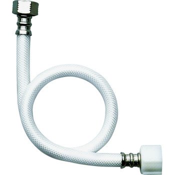 Fluidmaster B1TV12 Toilet Connector, 3/8 in Inlet, Compression Inlet, 7/8 in Outlet, Ballcock Outlet, Vinyl Tubing