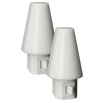 AmerTac Tipi Series NL-TIPI-F2 Night Light, 120 V, 0.3 W, LED Lamp, Warm White Light, 1 Lumens, 3000 K Color Temp