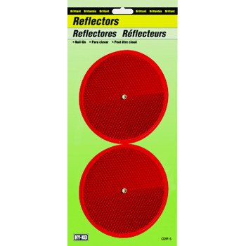 Hy-Ko CDRF-5R Carded Reflector, 9.63 in L Post, Red Reflector