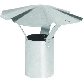 Imperial GV0589 Rain Cap, 6 in Dia, Galvanized Steel