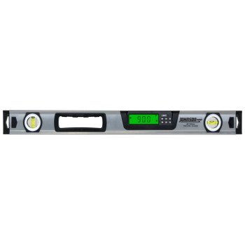 Johnson 1760-2400 Digital Box Level, 24 in L, 2-Vial, Aluminum