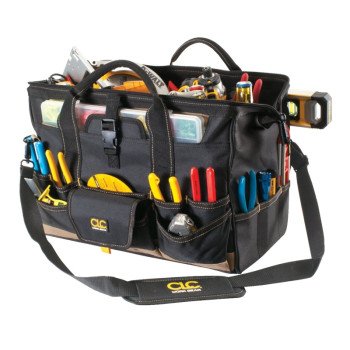 CLC Tool Works Series 1535 Tool Bag, 11 in W, 11 in D, 18 in H, 37-Pocket, Polyester