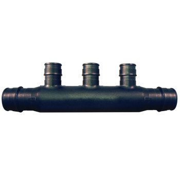 Apollo ExpansionPEX Series EPXM3PTO Open End Manifold, 5.63 in OAL, 2-Inlet, 3/4 in Inlet, 3-Outlet, 1/2 in Outlet