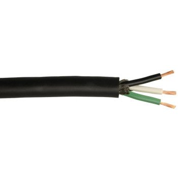 CCI 55039401 Electrical Wire, 10 AWG Wire, 250 ft L, Copper Conductor, TPE Insulation, TPE Sheath, Black Sheath, 600 V
