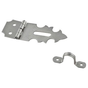 National Hardware V1824 Series N211-016 Decorative Hasp, 1-7/8 in L, 5/8 in W, Steel, Satin Nickel