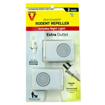 Victor PestChaser M752PS Rodent Repellent, Plug-In, 1.69 in L, Repels: Mice, Rats