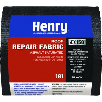 Henry HE181195 No-Groove Siding Panel, 150 ft L, 4 in W, Asphalt Saturated Glass, Black