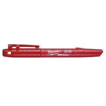 Milwaukee 48-22-3170 Marker, Red, 7.13 in L, Plastic Barrel, Red Barrel