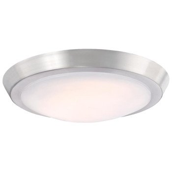 Westinghouse 61073 Flush Mount Ceiling Fixture, LED Lamp, 1100 Lumens Lumens, 3000 K Color Temp, Brushed Nickel Fixture