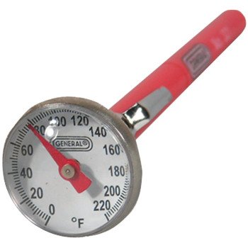 General Tools 321 Stem Thermometer, 0 to 220 deg F, Analog Display