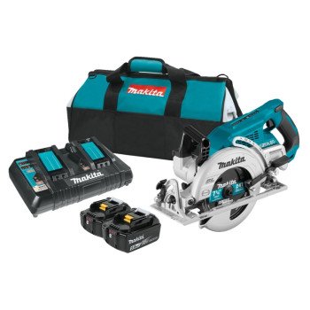 Makita XSR01PT Circular Saw Kit, Battery Included, 18 V, 5 Ah, 7-1/4 in Dia Blade, 0 to 53 deg Bevel