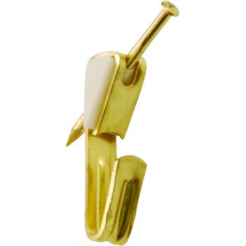 OOK 50582 Picture Hanger, 10 lb, Steel, Brass, Gold, 6/PK