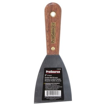 ProSource 01570R Wall Scraper, 3 in W Blade, Full Tang Blade, HCS Blade, Rosewood Handle, 7-3/4 in OAL