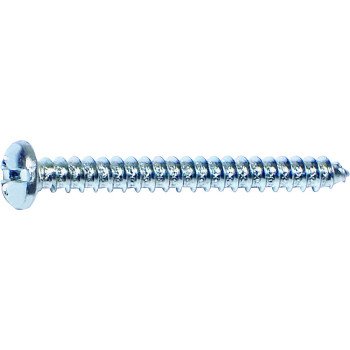 Midwest Fastener 03189 Screw, #10 Thread, Coarse Thread, Pan Head, Phillips, Slotted Drive, Diamond Point, Steel, Zinc, 100/PK