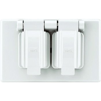 Eaton Wiring Devices S1962W-SP Cover, 2-63/64 in L, 4-37/64 in W, Rectangular, Thermoplastic, White