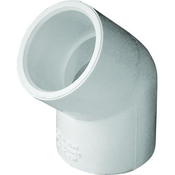 IPEX 435482 Pipe Elbow, 3/4 in, Socket, 45 deg Angle, PVC, SCH 40 Schedule