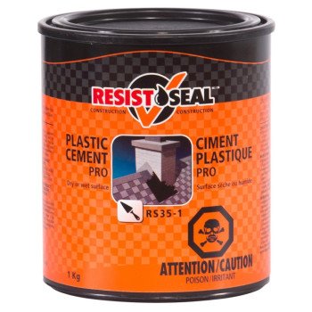 Resistoseal 53013 Pro Plastic Cement, Black, Liquid, 2.2 lb