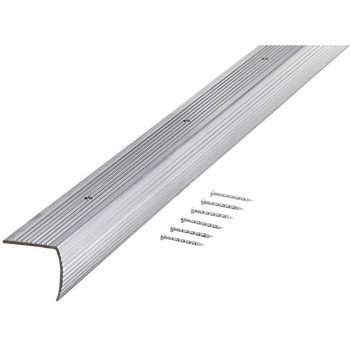 M-D 78022 Stair Edging, 36 in L, 1-1/8 in W, Aluminum