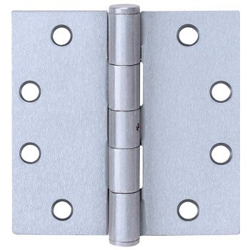 Tell Manufacturing HG100324 Ball Bearing Plain Hinge, 3-1/2 in H Frame Leaf, Stainless Steel, Satin, Removable Pin