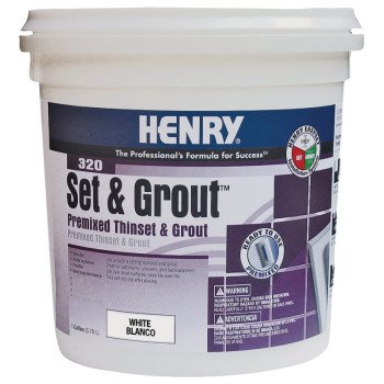 Henry Set&Grout 12041 Adhesive and Grout, White, 1 gal Tub