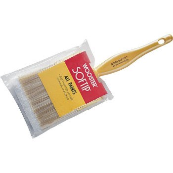 Wooster Q3108-1 Paint Brush, 1 in W, 2-3/16 in L Bristle, Nylon/Polyester Bristle, Beaver Tail Handle