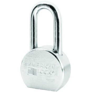 American Lock A701D Padlock, Keyed Different Key, Open Shackle, 7/16 in Dia Shackle, Boron Steel Shackle, Steel Body