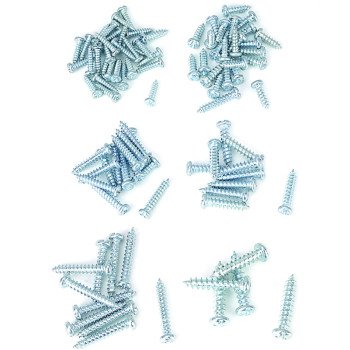 ProSource JL82102 Screw Set, Sheet Metal, Zinc Plated, 95-Piece