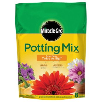 Miracle-Gro 75678300 Potting Mix, 8 qt Bag