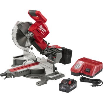 Milwaukee M18 FUEL 2734-21 Dual Bevel Sliding Compound Miter Saw, Battery, 10 in Dia Blade, 4000 rpm Speed