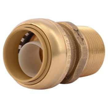 SharkBite U140LFA Pipe Connector, 1 in, MNPT, Brass, 200 psi Pressure