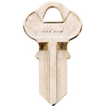 Hy-Ko 11010CG1 Key Blank, Brass, Nickel, For: Chicago Cabinet, House Locks and Padlocks