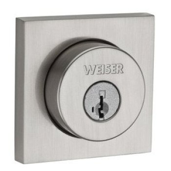 Weiser Metropolitan Boutique Series 9SSD94710-011/018 Deadbolt, 2 Grade, Satin Nickel, 2-3/8 to 2-3/4 in Backset