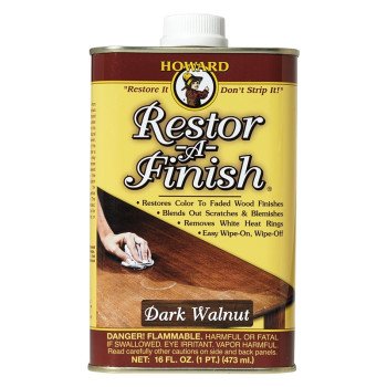 Howard RF6016 Wood Restorer, Dark Walnut, Liquid, 16 oz, Can