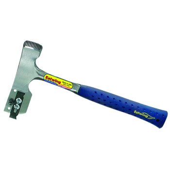 Estwing E3-CA Shingle Hammer with Replaceable Blade and Gauge, 28 oz Head, Milled Head, Steel Head, 12-1/2 in OAL