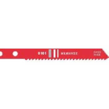 Milwaukee 48-42-5300 Jig Saw Blade, 9/32 in W, 4 in L, 6 TPI, Bi-Metal Cutting Edge, 5/PK