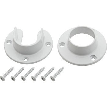 National Hardware V8600 S822-083 Closet Flange Set, Zinc, White