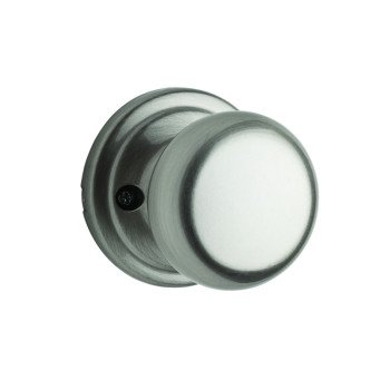 Kwikset 788H 15BX Dummy Door Knob, 2-3/8 in Dia Knob, Satin Nickel